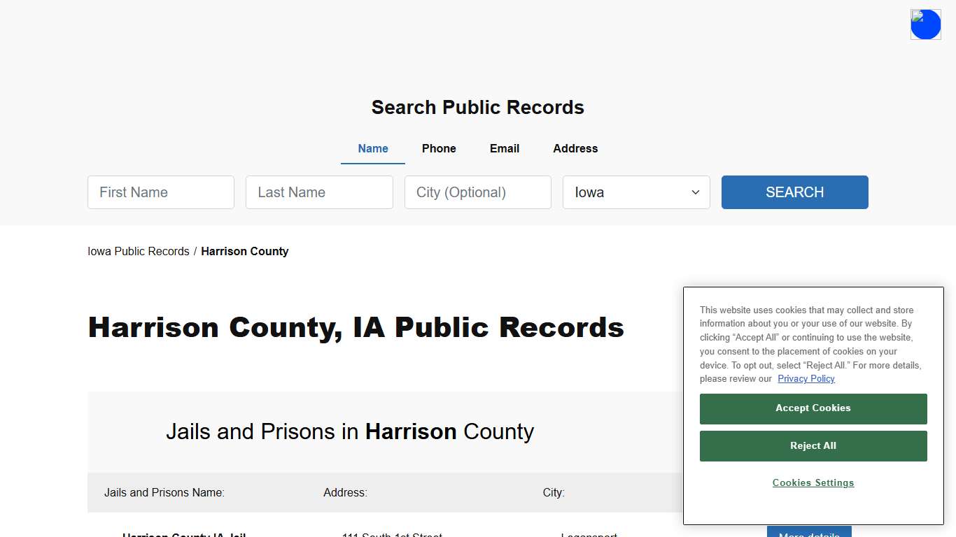 Harrison County, IA Public Court, Arrest and Inmate Records - ThePublicIndex